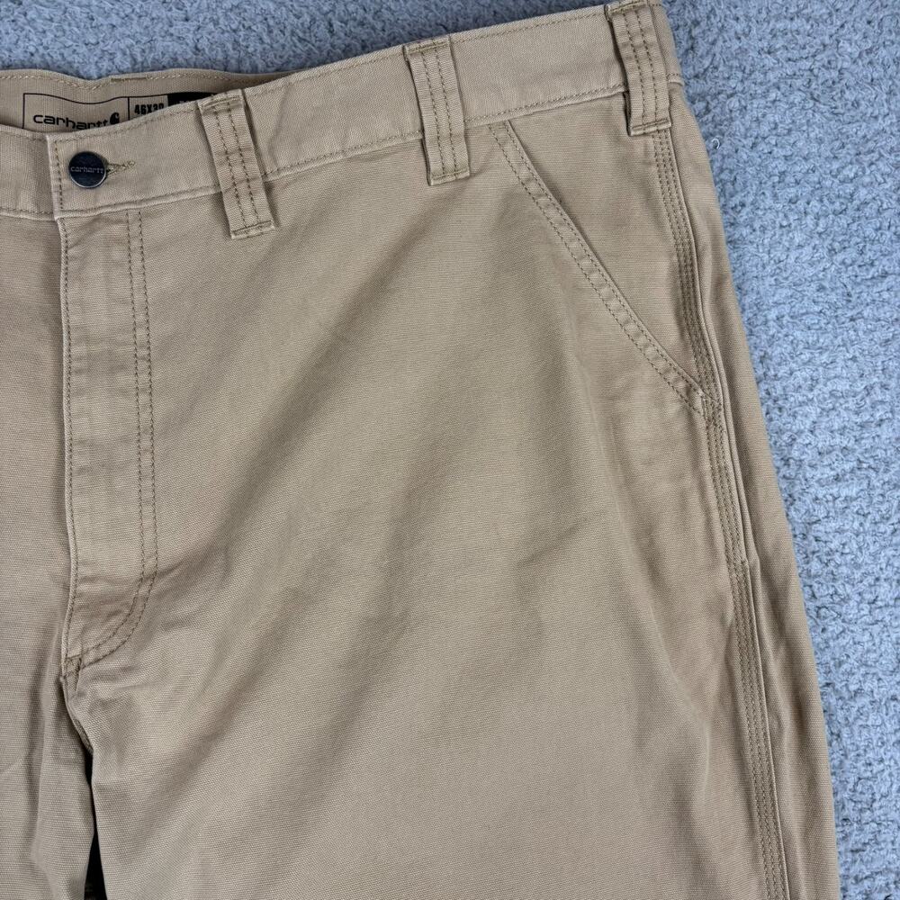 Carhartt Rugged Flex Relaxed Fit Canvas Work Pant Mens 46x30 Workwear BN2291-M - Picture 4 of 12